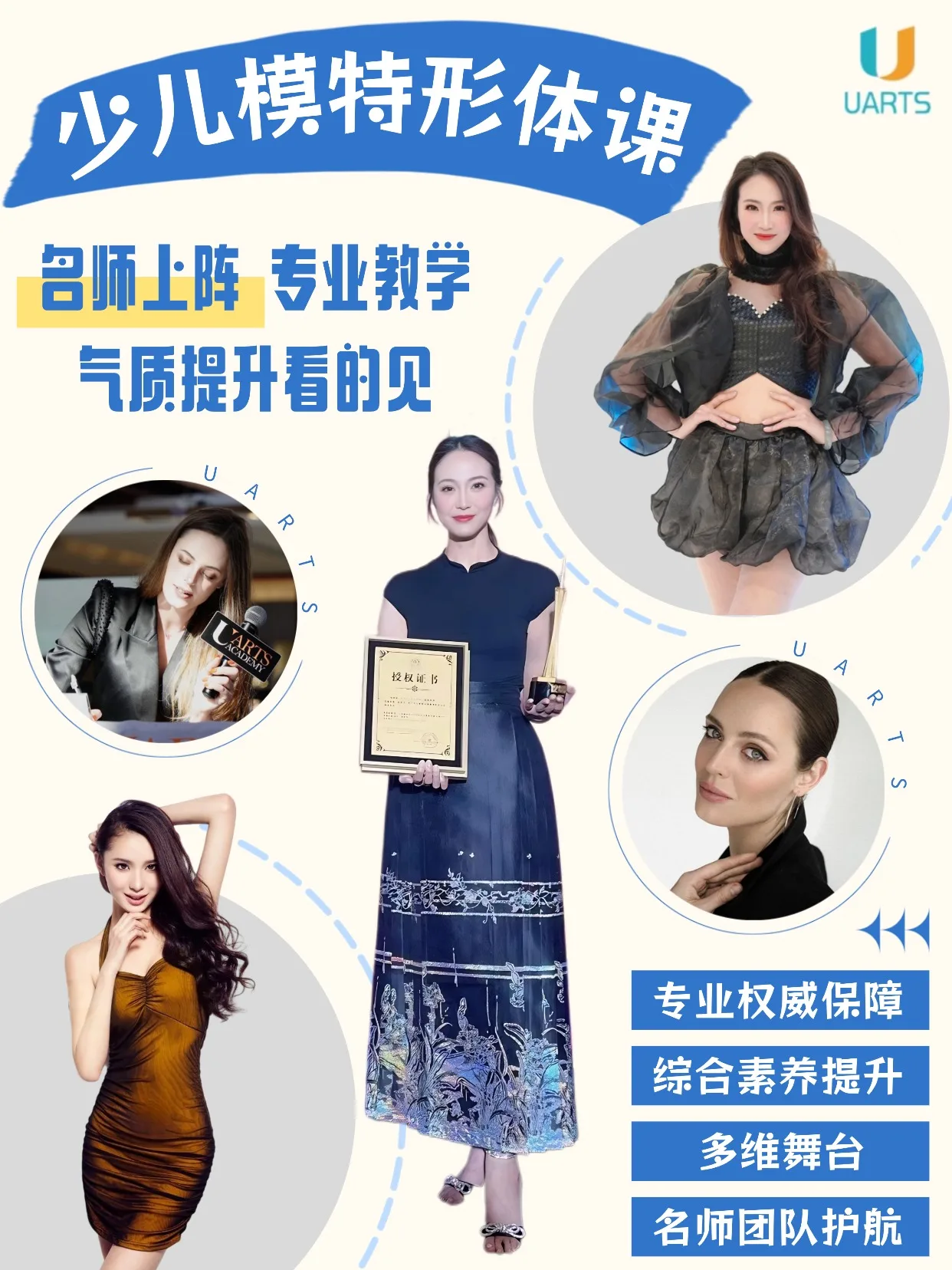 少儿模特形体课名师上阵、专业教学海报